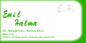emil halma business card